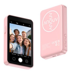 ANOUV S1 50METRES SELFIE MONITOR 5000MAH POWER BANK 2IN1 ROSE