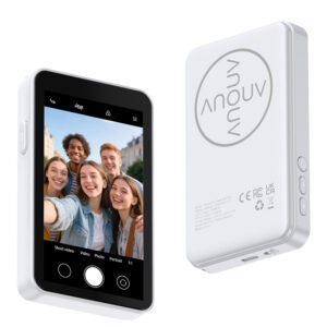 ANOUV S1 50METRES SELFIE MONITOR 5000MAH POWER BANK 2IN1 WHITE